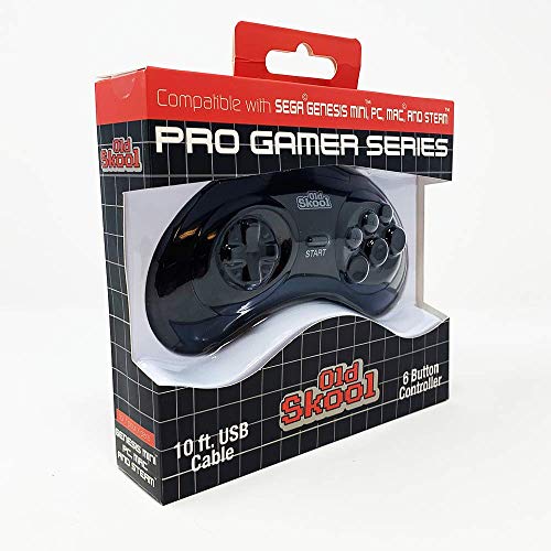 Old Skool OS-7654 Usb Controller 6-Button Arcade Pad Compatible With Sega Genesis Mini, Ps3, Pc, Mac thumb #2