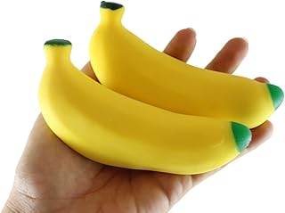 Curious Minds Busy Bags 2 Squishy Sand-Filled Bananas - Moldable Sensory, Stress, Squeeze Fidget Toy ADHD Special Needs Soothing OT