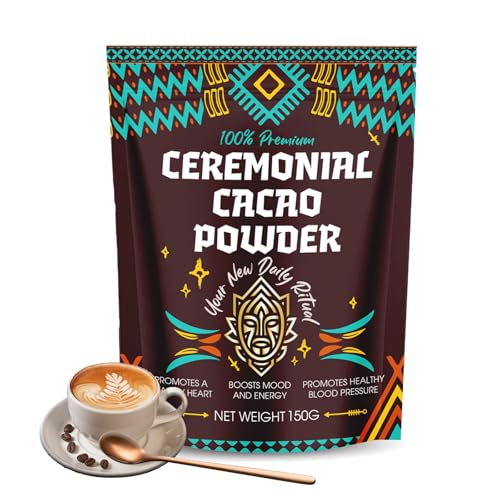 Ceremonial Cacao Powder, High Flavanol Cocoa Powder With Theobromine, Magnesium and Epicatechin, Improves Energy & Focus, Support overall wellness(1)