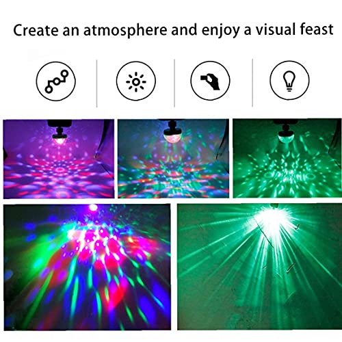 Hotaden Disco Ball Light Mini Stage Magic Light USB Party Light Voice Control Van toepassing op USB Interface Mobiele Telefoons Zwart - Image 6