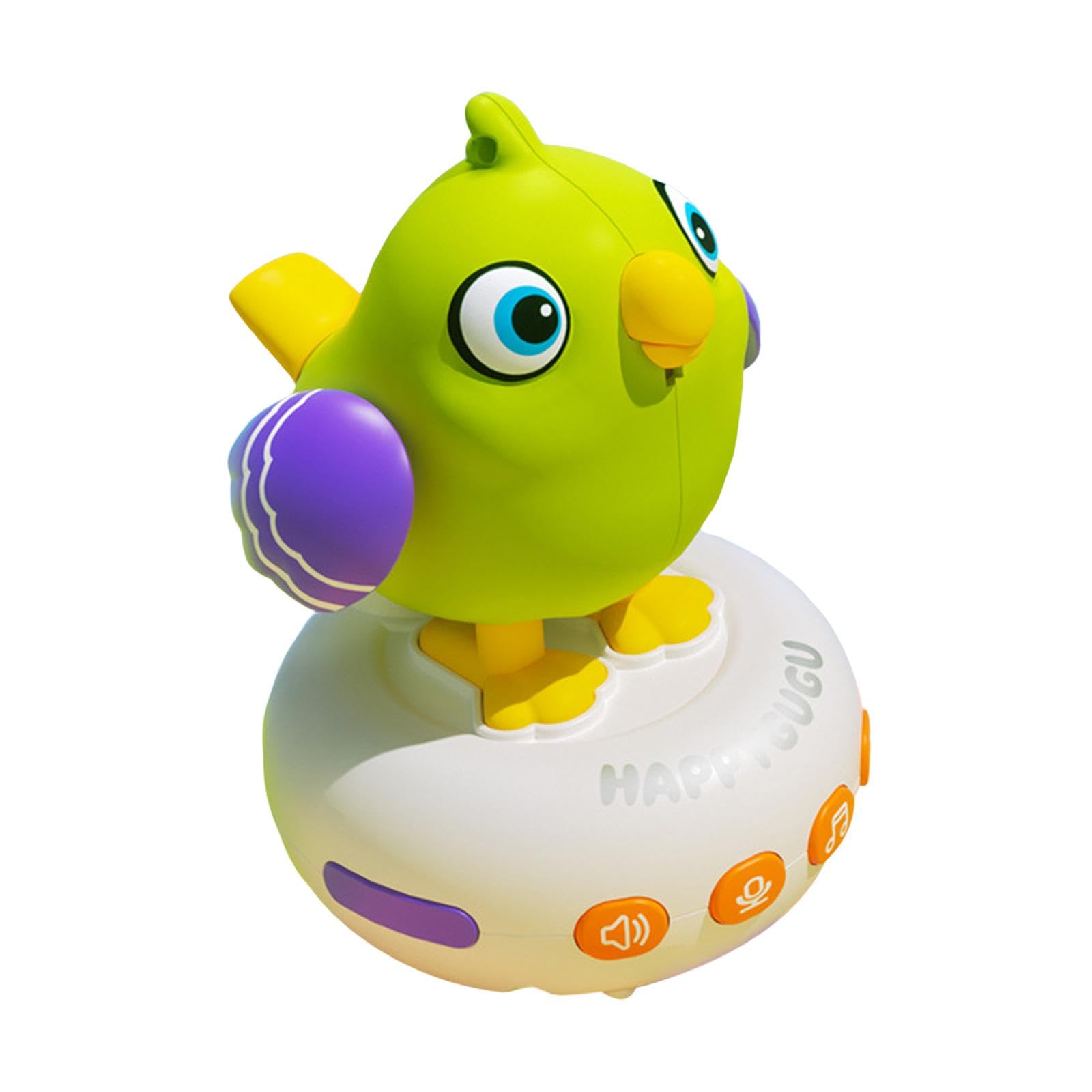 Sharplace Reloj de Juguete para Niños, Reloj de Juguete Musical con Forma de Pájaro para Niños, Silbato de Juguete con Carga USB para Niños, Reloj Electrónico C, Verde