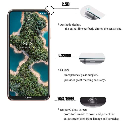 Tzstz 3 pezzi per Nokia X20 vetro temperato