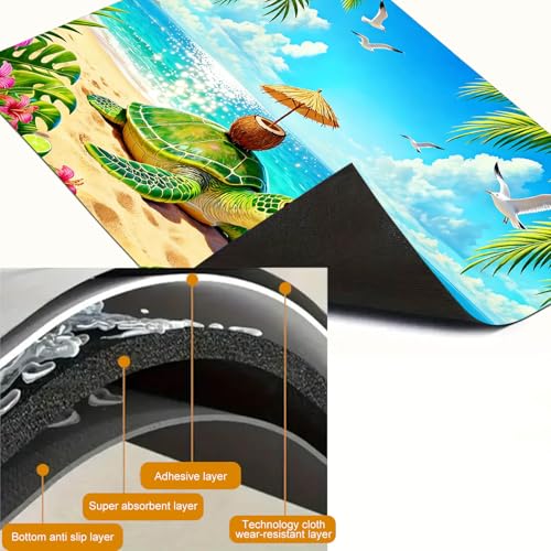 Image of HOMETITUTE Summer Stove Top Cover 28x20 Tropical Sea Turtle Heat Resistant