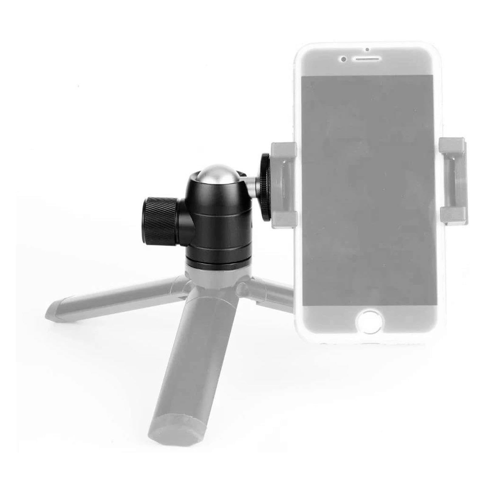 Mini testa a sfera for fotocamera ruotabile a 360° da 1/4".