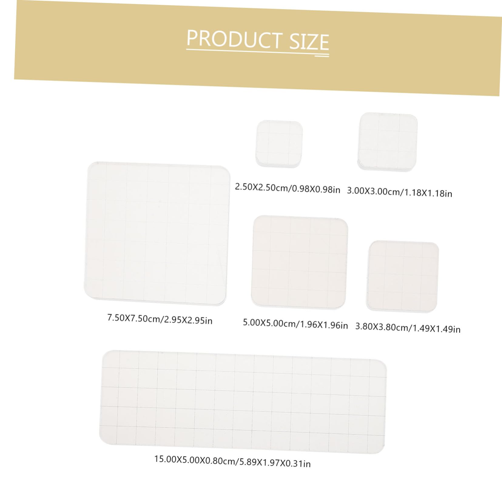 DIYEAH 6Pcs Portable Stamping Blocks Transparent Household Stamp for Craft Projects Easy to Clean Durable Design for Scrapbooking and Card Making