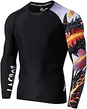 LAFROI Men's Long Sleeve UPF 50+ Baselayer Skins Performance Fit Compression Rash Guard-CLYYB