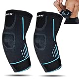 Pack 2 coderas de compresion ideales para personas con tendinitis y epicondilitis, Codera para entrenamientos intensos y trabajo de oficina, diseño ergonómico para comodidad todo el día. (M)