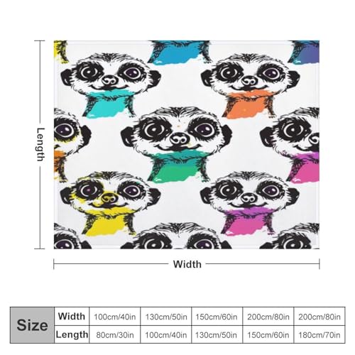 Couverture douillette suricate idée cadeau plaid flanelle doux