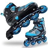 Apollo Champion, größenverstellbare Inliner für Jungs und Mädchen ab Größe 31, für Damen und Herren bis Größe 42, hochwertige Inline Skates für Kinder und Erwachsene mit LED Rollen