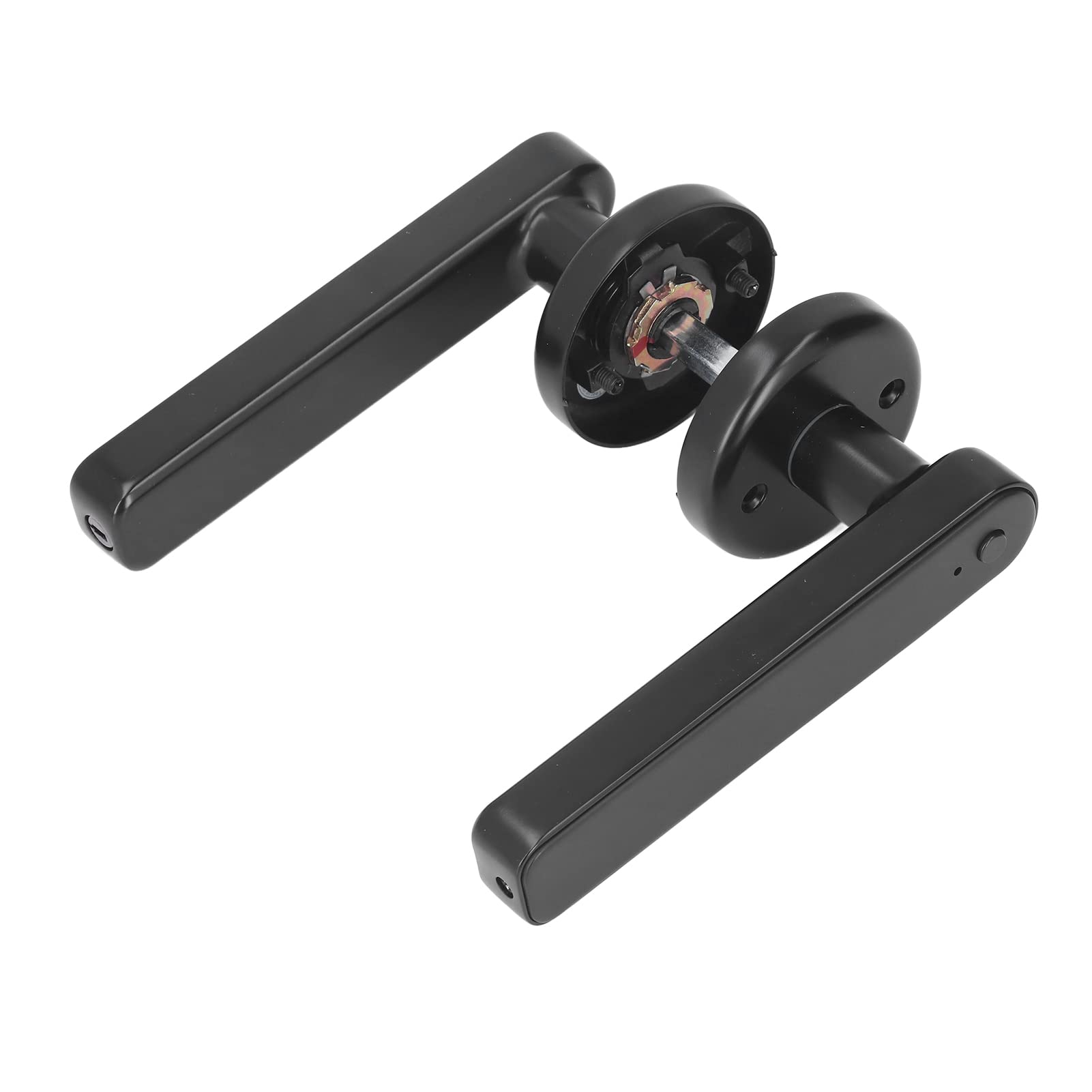 Yinhing Entrada Electrónica sin Llave de Aleación de Zinc con Huella Digital con 3 Modos de Desbloqueo para Garaje Tecnología Biométrica FPC Respaldo de Energía de Emergencia (BLACK)