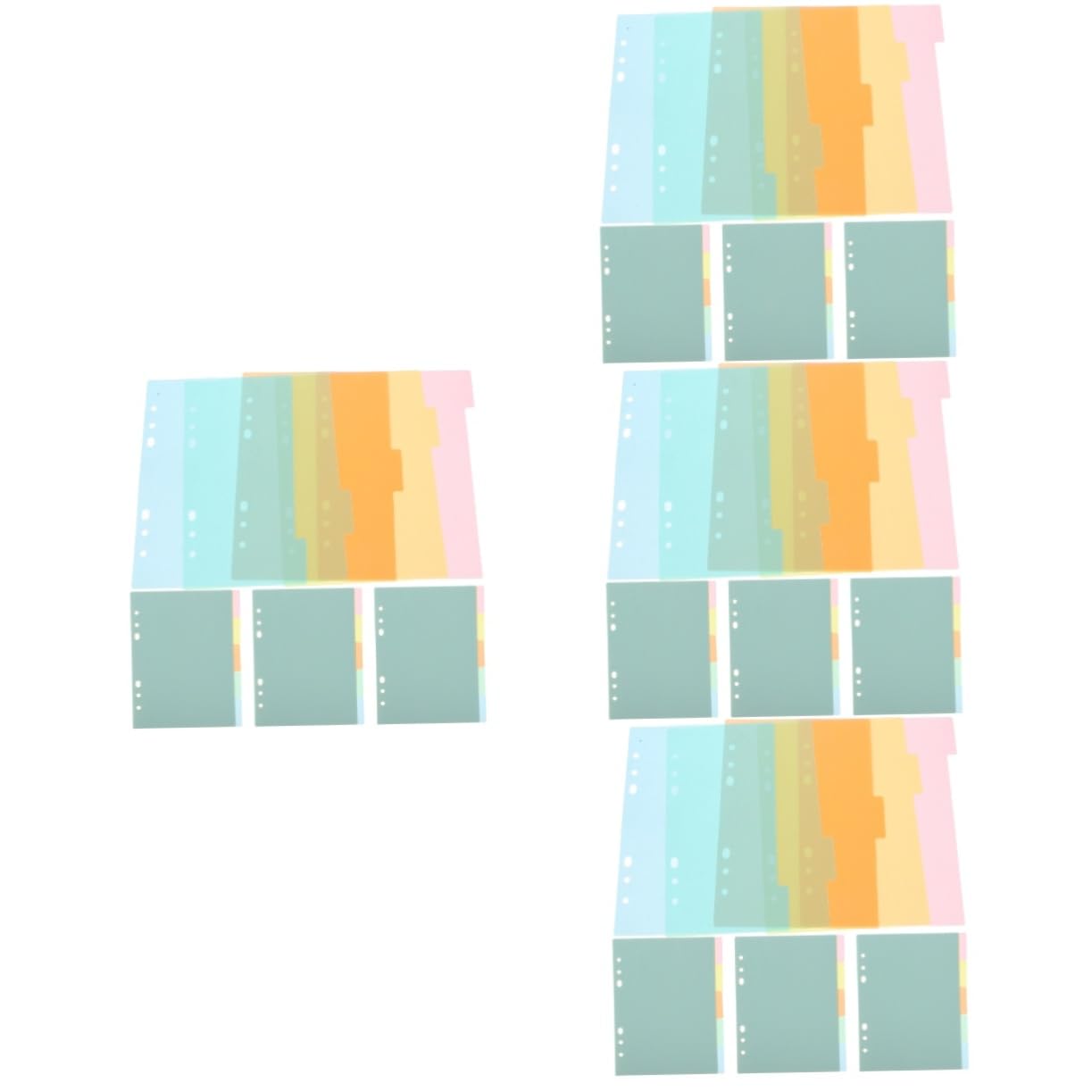 Gadpiparty 4 Set Divisori Per Raccoglitori Colorati Linguette Sostituibili Per Scuola E Ufficio Separatori Pratici Per Quaderni E Documenti Colore Casuale 20 Pezzi * 4