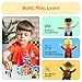 PicassoTiles Profession Character Action Figures Toddler Toy Set Pretend Play Magnet Expansion Pack Add-on STEM Construction Building Block Tile PTA02