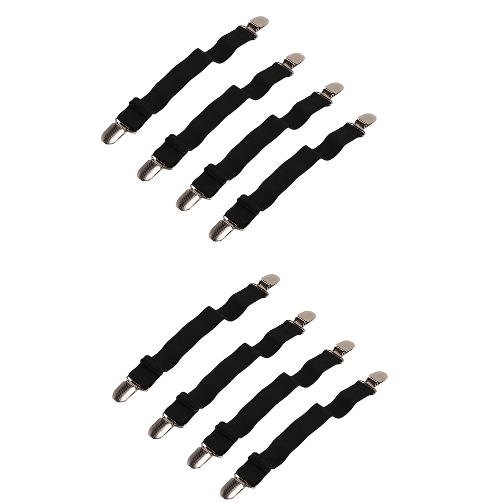 Hndhbfgrt Bed Sheet Holder Straps, Corner Sheet Clips, Elastic Adjustable Sheet Fasteners Sheet Grippers for Mattresses (8PCS)