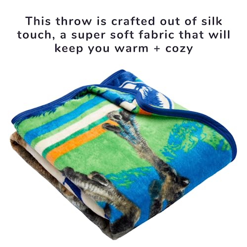 Image of Franco Jurassic World Dominion Rexy T-Rex Kids Bedding Super Soft Silk Touch Throw, 40 in x 50 in, (Official Licensed Product) (Pack of 3)