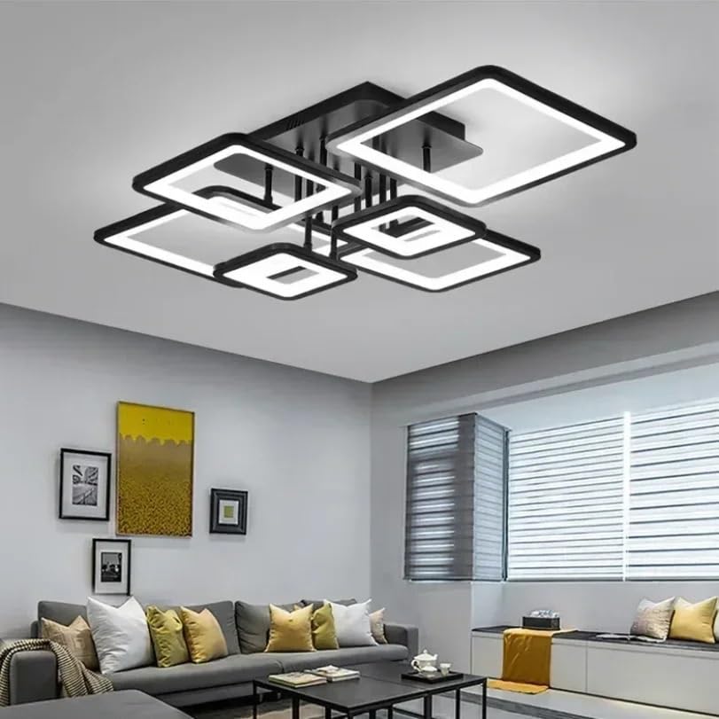 Plafonniers LED salon chambre télécommande lampe moderne dimmable