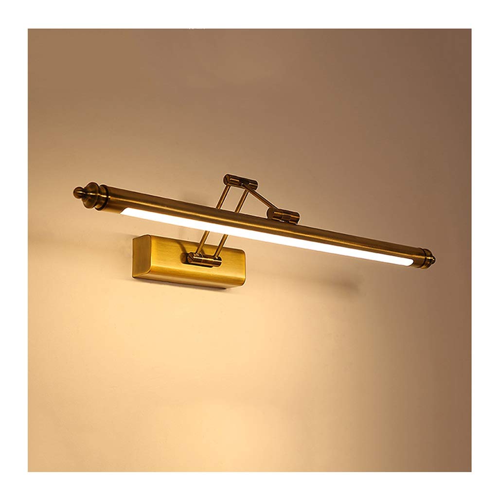 Ludo Kąpieli Lampy Led Luprzednie Światło Prosta Łazienka Korytarz Kinkiet Europejski Lulampa Gabinetowa Lampa Do Makijażu Regulacja Teleskopowa Oświetlenie Ścienne/White Light-80Cm/16W