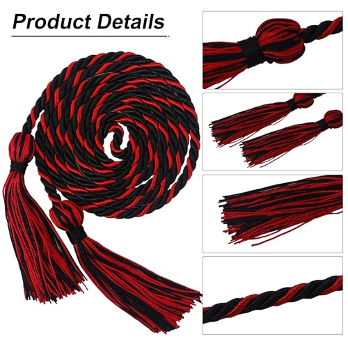 Image of GraduationMall Graduation Honor Cord 68 inch BlackRed