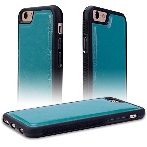 SHANSHUI PU Leather RFID Blocking Flip Magnetic Detachable Folio Card Slot Kickstand Case for Apple iPhone 6/6s - Blue-4.7 - Thumbnail 4