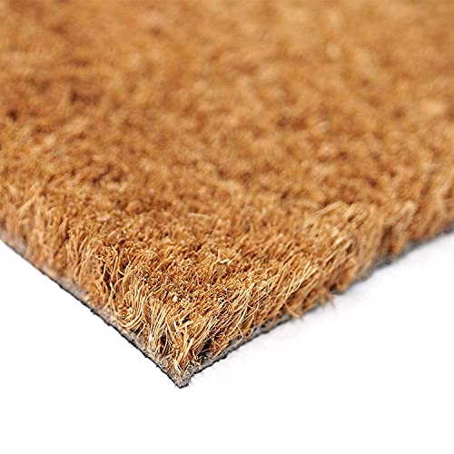 Image of Onlymat inchWelcome to The Zoo Anti-Slip Doormat, Coir with PVC Backing, Rectangular (75x45cm), Black /Brown - for Entryway, Outdoor, Home, Living Room, Hall & Door Use.