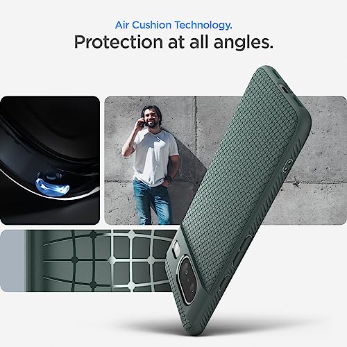 Image of Spigen for Pixel 8 Case, Liquid Air (2023) [No Magnet Ring] [Military-Grade Protection] - Abyss Green