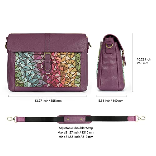 Bolso mensajero de cuero genuino Londo para laptop miniatura 4