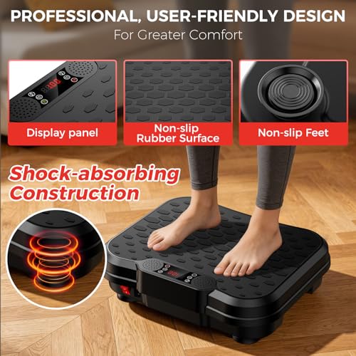Image of NXSCI Vibration Plate Exercise Machine, Vibration Plate for Lymphatic Drainage Weight Loss, Shake Plate with 250 Speed Levels, 400 Lbs Capacity Full Body Workout for Home Office Gym