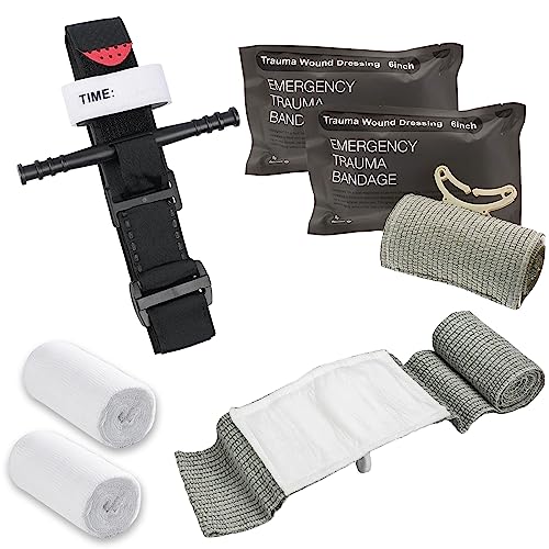 AQTAQ 6-Zoll-Bandagenset elastische Bandage Tourniquet geeignet für Outdoor-Sport Bergsteigen Camping Klettern usw.
