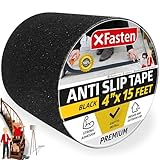 XFasten Anti Slip Tape, 4-Inch by 15-Foot Pet-Safe, Hypo-Allergenic, Weather proof and Non Skid Indoor and Outdoor Safety Track Tape