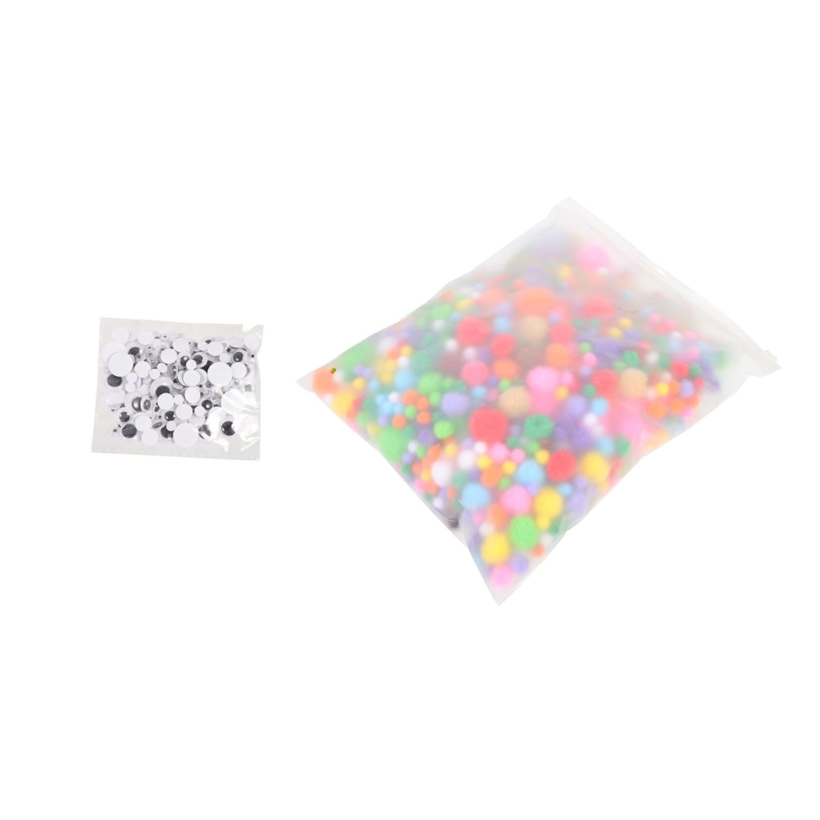 HAWILLOSCH Large Cotton Balls Craft DIY Yarn Pom Poms Wiggle Eyes Stickers for Boys and Girls