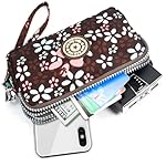 BIAOTIE Large Capacity Wristlet Wallet - Women Printed Nylon Waterproof Handbag Clutch Purse - Image 2