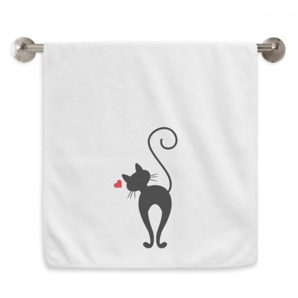 Serviette moelleuse chat blanc contre les irritations du visage, débarbouillette 13x29"
