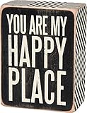 Primitives by Kathy Box Sign - You Are My Happy Place 3 x 4-Inches