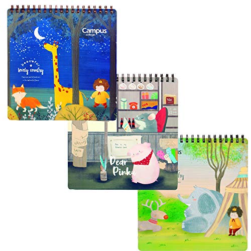 Bloc de dibujo Campus College 25,5 cm x 25,5 cm. 36 hojas de 160 gr. Pack de 3 modelos surtidos Cover