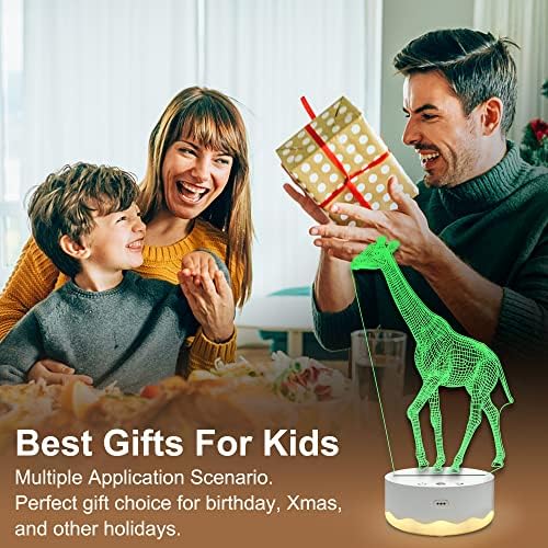 Giraffe Gifts, Giraffe Night Light, 3D Illusion lamp with Remote + Touch 16 Color Flashing Changing + Timer Desk Lamps Kids Room Decor Best Festival Birthday Gifts