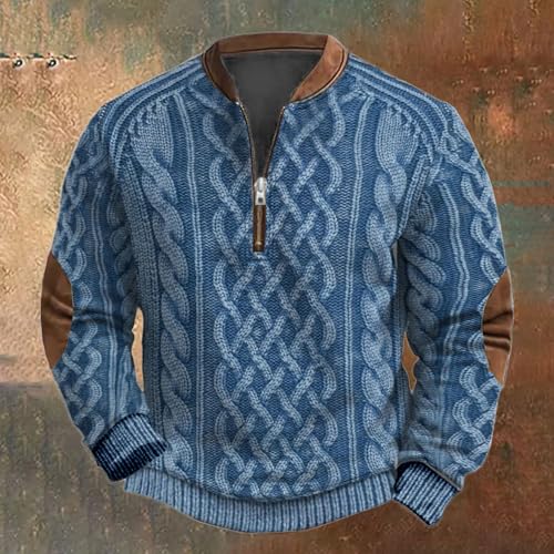 Whitecloths Life Clothing Men,Sweatshirts for Men Graphic Vintage Knit Zip-Up Pullover Causal Whiteclothes Life Shirt2