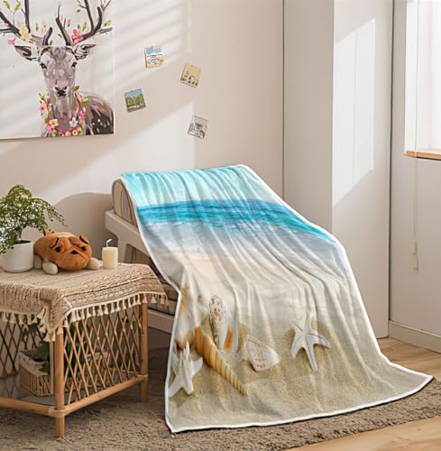 50% Off JAWO Beach Throw Blanket - Cozy Microfiber Flannel
