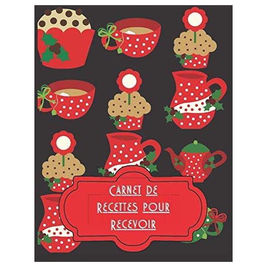 CARNET DE RECETTES POUR RECEVOIR: (100 recettes - cahier format A4 à remplir) Conservez les recettes qui ont eu du succès lors d'un repas de fête à l'occasion de Noël