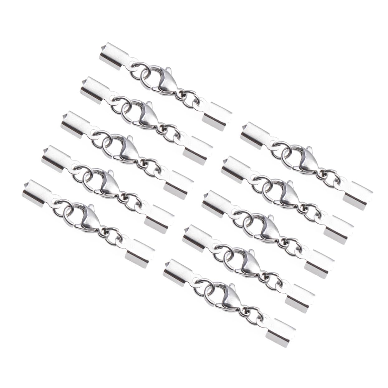 Lurrose Accessori Per Collane 96 Pz Con Fermagli Per Collana Accessorio Silver