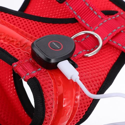 Chaleco LED para Perros con Luz Roja Recargable USB y Chaleco Transpirable TOVINANNA 5