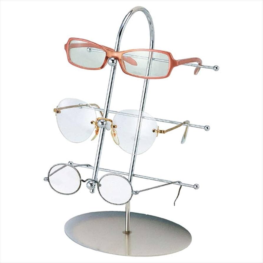 サングラススタンド シルバー 3段式 teppan-hiroba_ry17-06