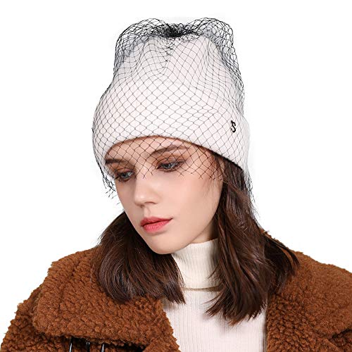 Jeff & Aimy Gorro de Lana Caliente para Mujer con diseño de Skullies Cover