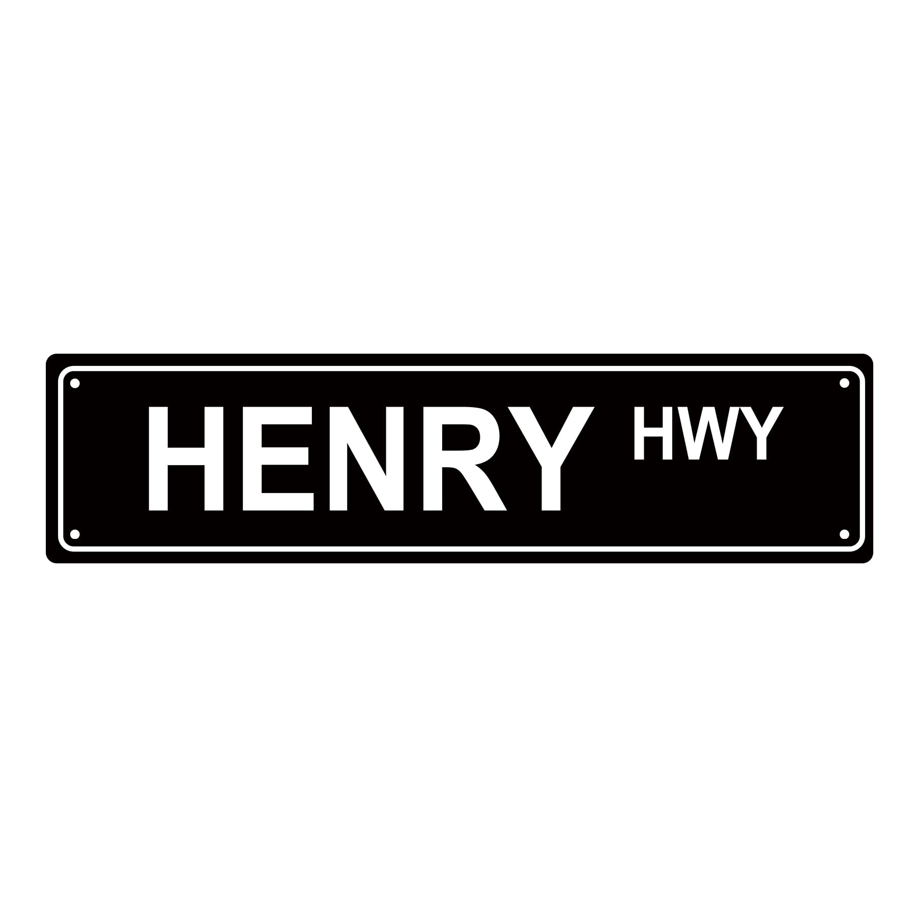 Henry HWY Boys Men Metal Tin Street Sign Bar Cafe Garage Cave Home Room Wall Bathroom Farmhouse Garden Porch Patio Decor,4x16 Inch