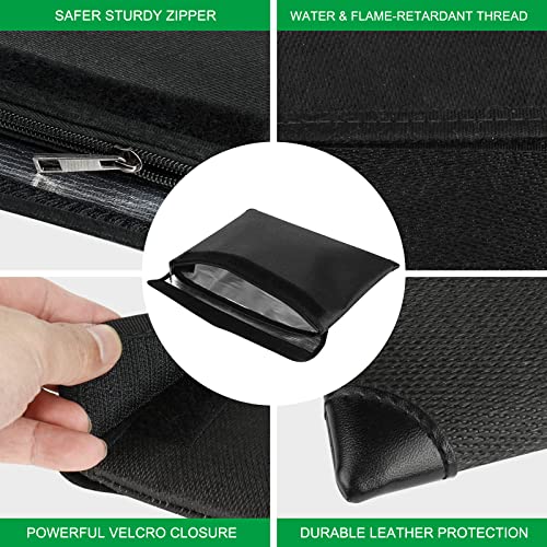 Fireproof Document Bag, Fireproof Money Bag With Zipper, Fire Proof Bag For Documents With 4200°F Heat Insulated, 2 Pack 14.9"X11" & 6.5"X4.9" Waterproof Fireproof Bags For Cash And Documents #TOP3