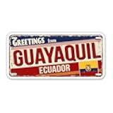Squiddy Greetings from Guayaquil Ecuador - Vinyl Sticker for Car, Laptop, Notebook (5.5