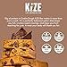KiZE Energy Bars - Cookie Dough - Gluten Free, Dairy Free, Non-GMO, and High Protein Meal Replacement Energy Bars, Clean and Simple Food Ingredients - 10g High Protein Snacks, (10 Count)