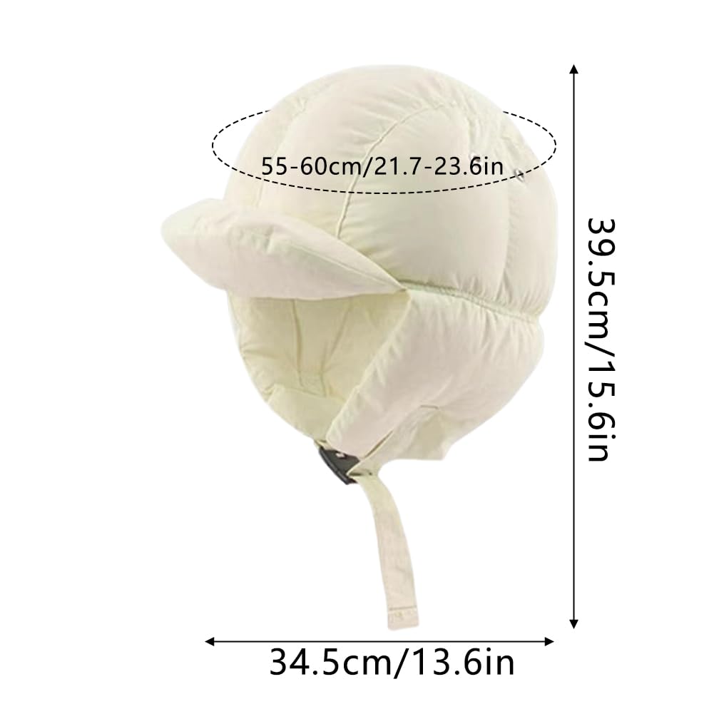 Surakey Waterproof Men's Winter Hats with Earmuffs Warm Thick Fleece Lined Cap Earflaps Trooper Trapper Hat for Men, Grey