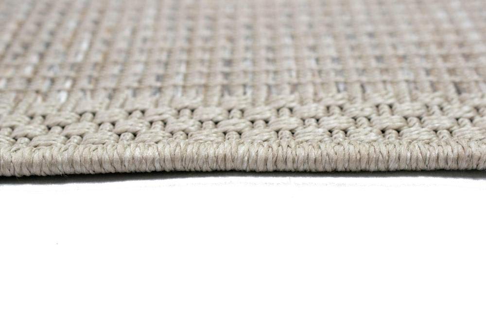 CARPETIA Tapis Sisal Intérieure & Extérieure Balcon Cuisine Terrasse Salle de Séjour - Beige Gris Größe 140x200 cm