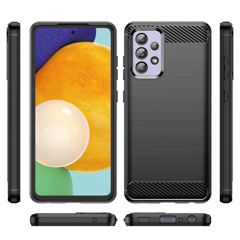 Image of Hybrid Carbon Fiber Back Case for Samsung Galaxy A52 / A52s / A52 5G (Black)