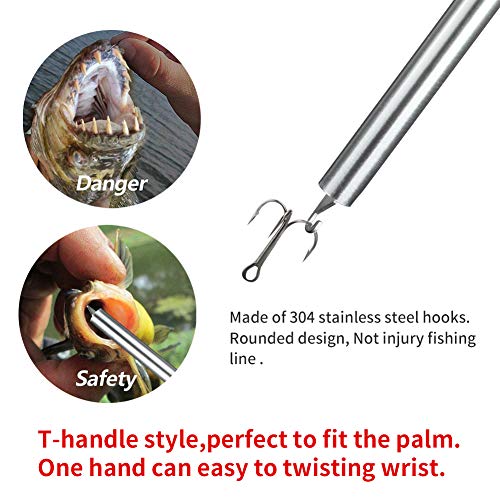 image for Geila Easy Fish Hook Remover Tool, 2 Pack Portable Fish Hook Detacher 