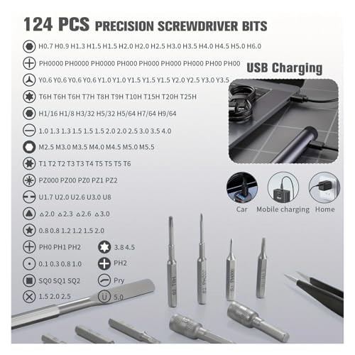 Juego de destornillador eléctrico 138 en 1 naranja miniatura 7